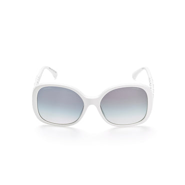 Shining Chain Sunglasses - White + Grey