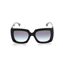 Cc Leather Strap Sunglasses - Black + Grey