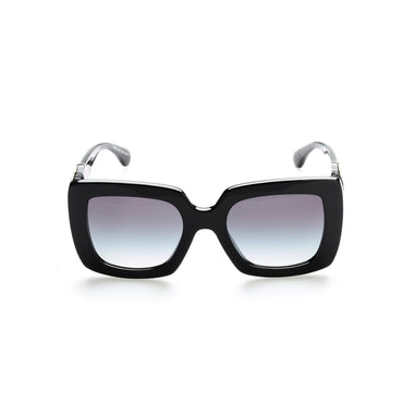 Cc Leather Strap Sunglasses - Black + Grey