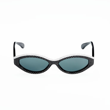 Sparkling Riviera Sunglasses - Black/Strass + Grey