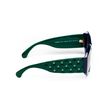 Lovely Quilting Sunglasses - Blue&Green + Grey