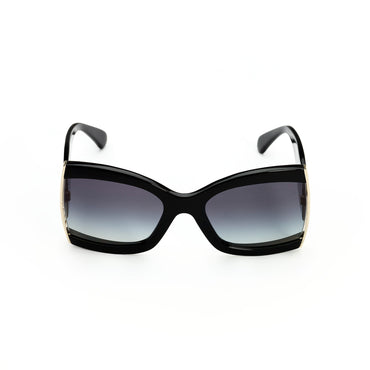 Chanel Side Sunglasses - Black + Grey