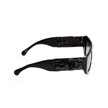 Star Tweed Sunglasses - Black+Grey