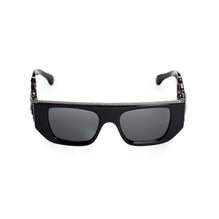 Star Tweed Sunglasses - Black+Brown