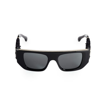 Star Tweed Sunglasses - Black+Black