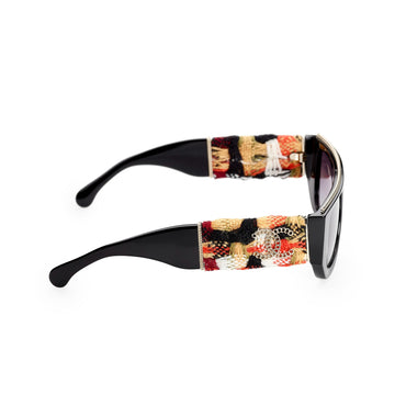 Star Tweed Sunglasses - Black+Orange