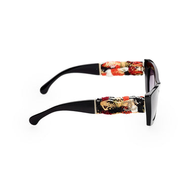 Star Tweed Sunglasses - Black+Orange