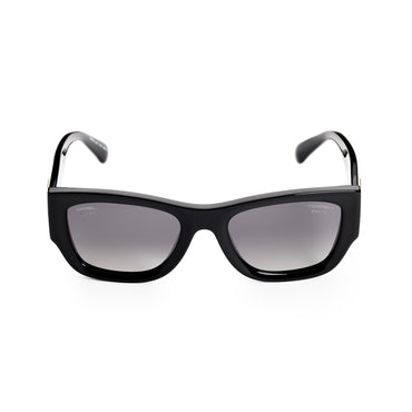 Tweed Label Sunglasses - Black+Grey