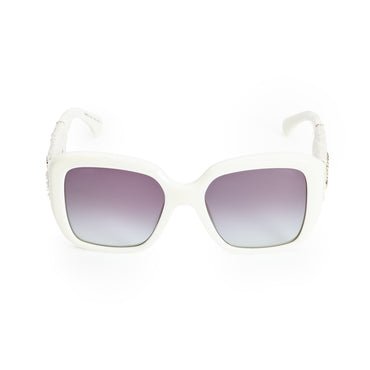Star Tweed Sunglasses - White /  White + Grey