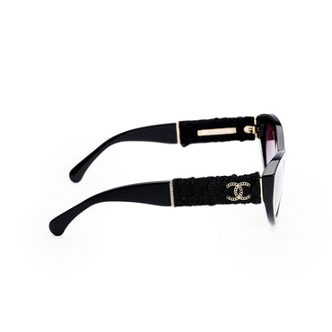 Star Tweed Sunglasses - Black + Grey