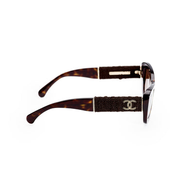 Star Tweed Sunglasses - Dark Tortoise + Brown