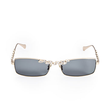 Lucky Strass Sunglasses - Pale Gold + Dark Grey
