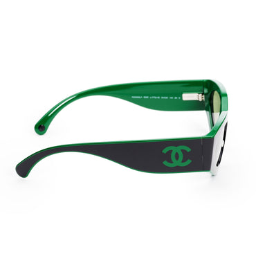 Cc Pop Sunglasses - Black/Green+Green