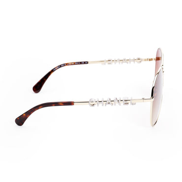 Chanel Jewel Sunglasses - Gold + Brown