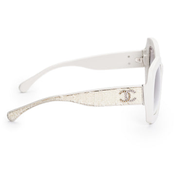 Lady Tweed Sunglasses - Off White + Light Grey