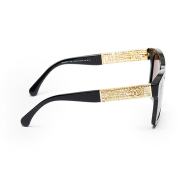 Jewel Tweed Sunglasses - Black + Brown