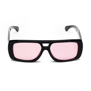 Movie Strass Sunglasses - Black + Pink