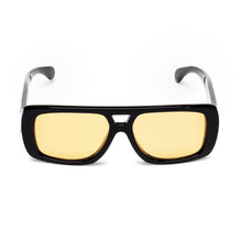 Movie Strass Sunglasses - Black + Yellow