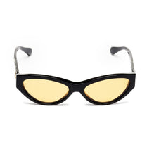 Movie Strass Sunglasses - Black + Yellow