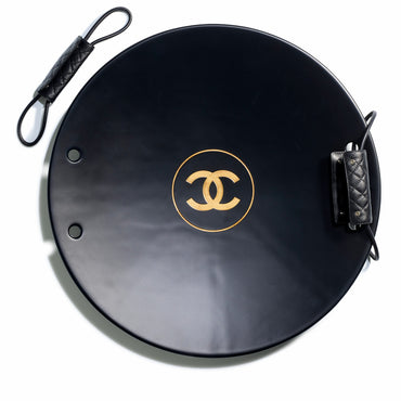 Wood/Lambskin Accessory - Black/Beige