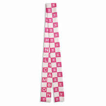 Silk Twill Slim Bandeau - Pink/Ecru