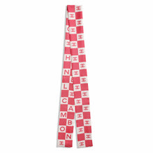 Silk Twill Slim Bandeau - Ecru/Red