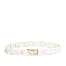 Lambskin/Mshlg Leather Woman Belt - White