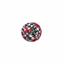 Silk Brooch - Red/Bck/White/Bei