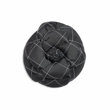 Silk Brooch - Black/White