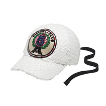 Sequins Cap - White