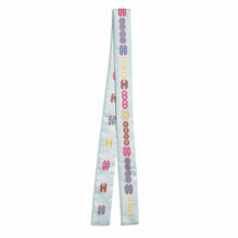 Silk Twill Slim Bandeau - Light Blue/Multi