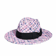 Fantasy Tweed/Grosgrain Hat - Pi/Gry/Wh/Blu/Bck