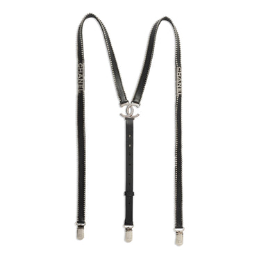 Calfskin/Lambskin/Mw/Stra Suspenders - Black