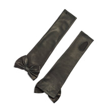 Lambskin Fingerless Gloves - Black