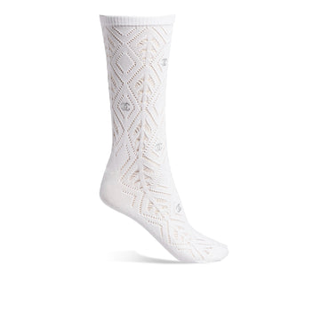 Cotton/Polyamide/Strass Socks - White