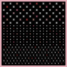 Silk Twill Bandana - Black/Pink