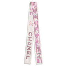 Silk Twill Slim Bandeau - Ecru/Pink/Purple