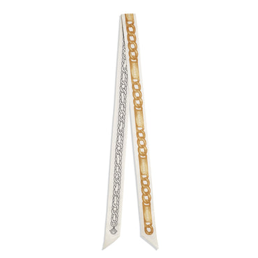Silk Twill Slim Bandeau - Ecru/Golden