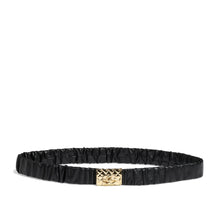 Lambskin/Mshlg Leather Woman Belt - Black