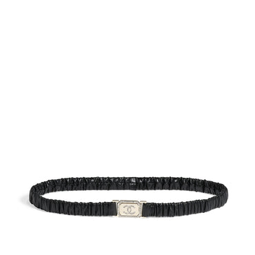 Lambskin/Mshlg/Strass Leather Woman Belt - Black