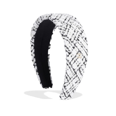 Fantasy Tweed Headband - White/Black