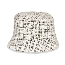 Fantasy Tweed Cloche Hat - White/Black