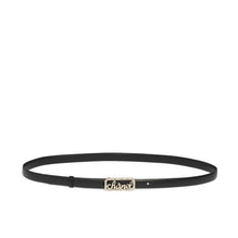 Calf/Mshlg/Glass/Strass Leather Woman Belt - Black