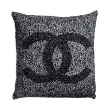 Cashmere/Silk Pillow - Black/White