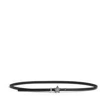 Calfskin/Mw/Strass Leather Woman Belt - Black