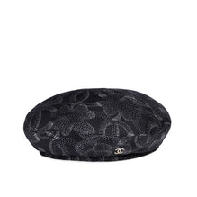 Silk Twill Beret - Black/White
