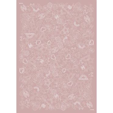 Cashmere Stole - Light Pink/White