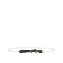 Calfskin/Glass/My Leather Woman Belt - Bck/Pearly White