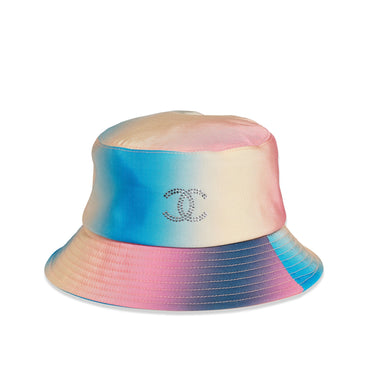 Cotton/Viscose Cloche Hat - Pink/Yellow/Blue