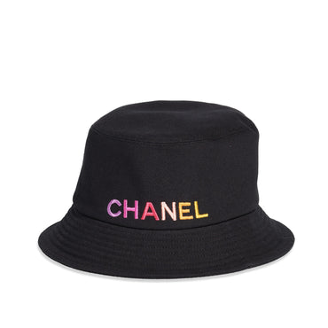 Cotton Cloche Hat - Black/Pink/Yellow